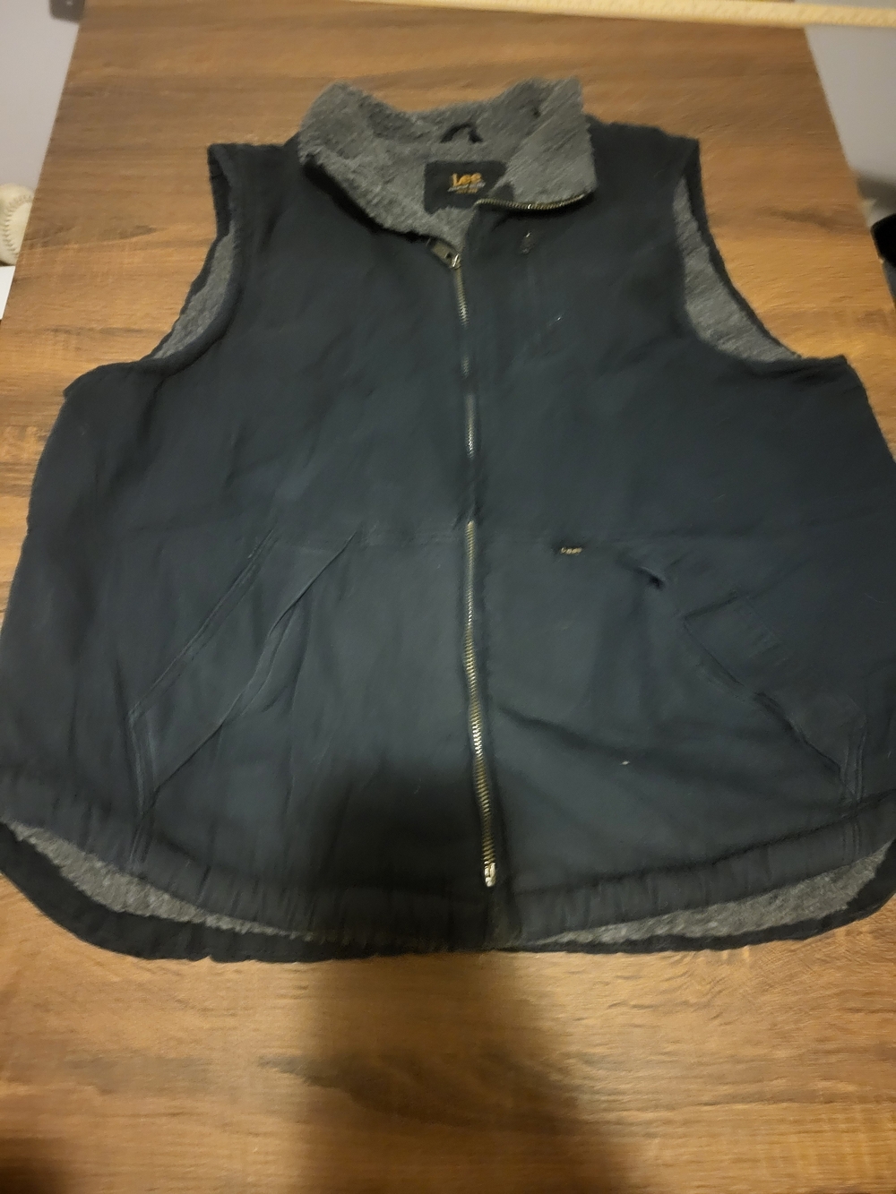 Lee Men’s Dark Navy Sherpa-Lined Zip Vest